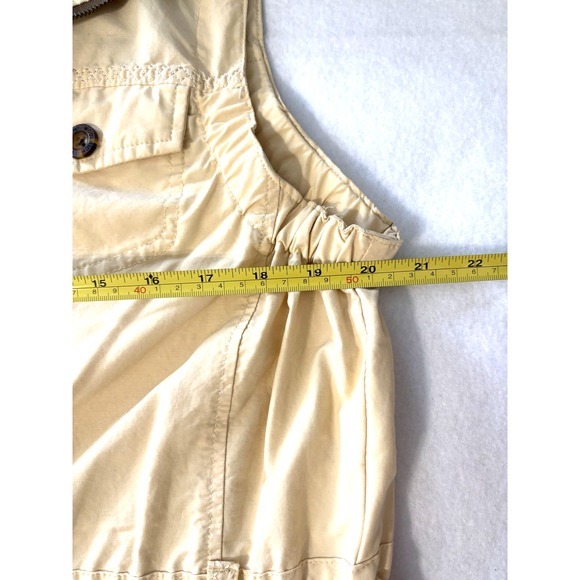Woolrich Utility Vest Hooded Zip Up Beige Women's L Y2K Outdoor Cabincore - Picture 4 of 7